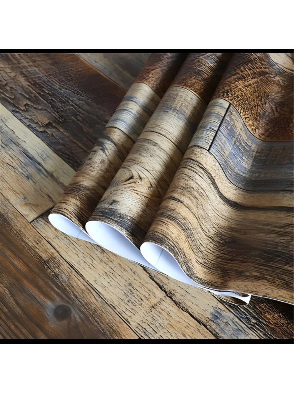 Faux Wood Wallpaper, Peel and Stick Self-Adhesive Vinyl Decorative Wallpaper